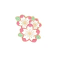 pin's fleurs rose et blanc velartrip
