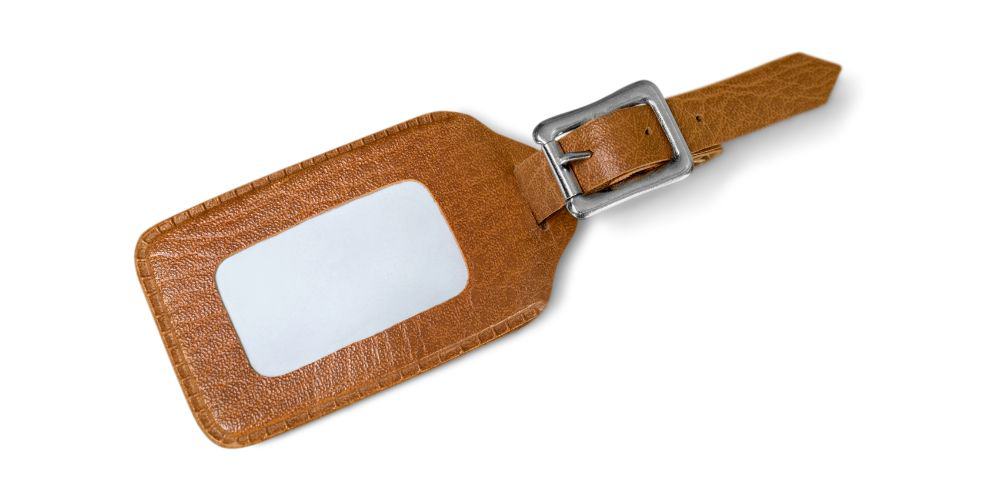 Gepäckanhänger aus Leder 