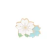 pin's fleurs tropicales turquoise et blanche velartrip