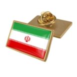 Spilla rettangolare con bandiera iraniana