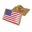 pin bandera americana rectángulo
